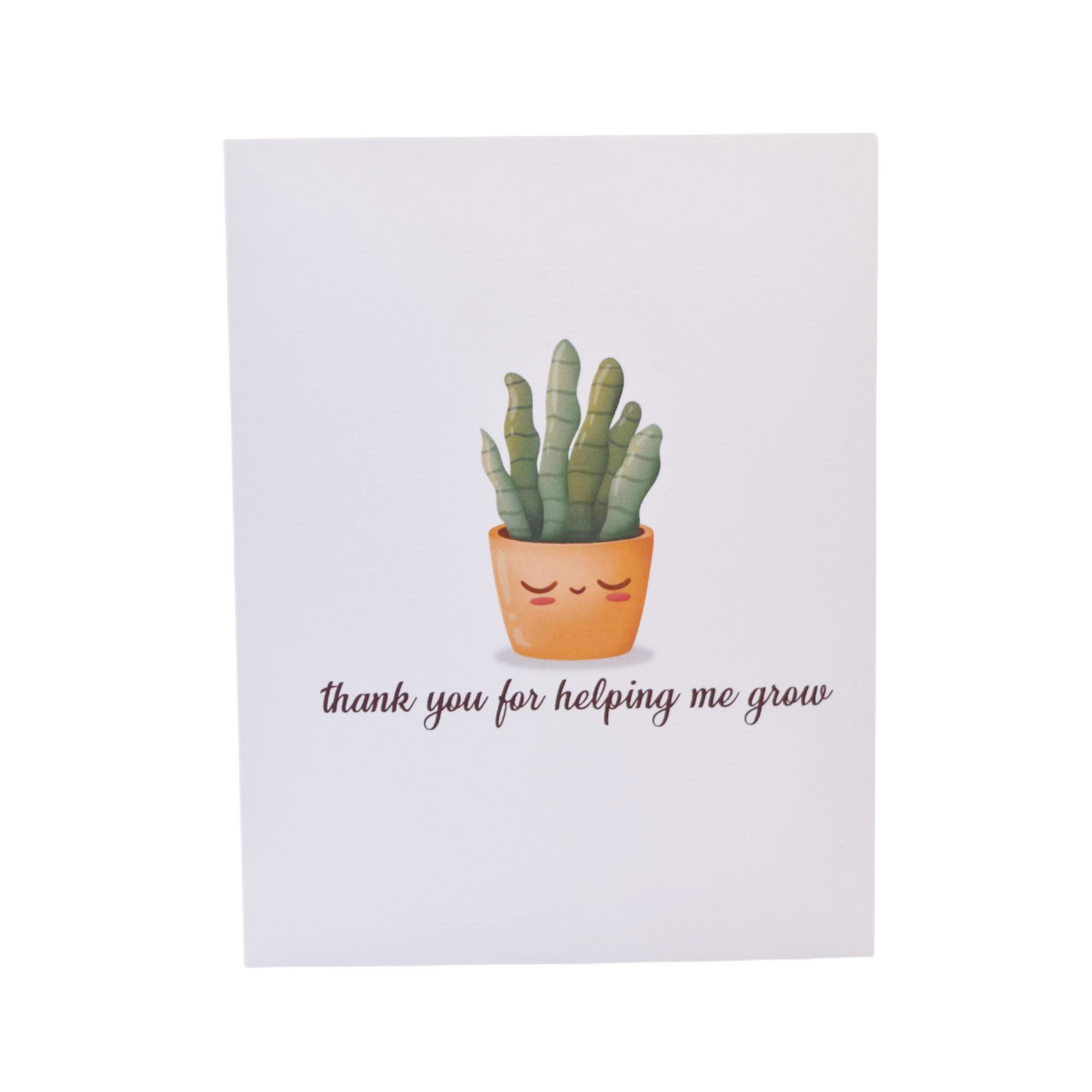 Thank You For Helping Me Grow Greeting Card