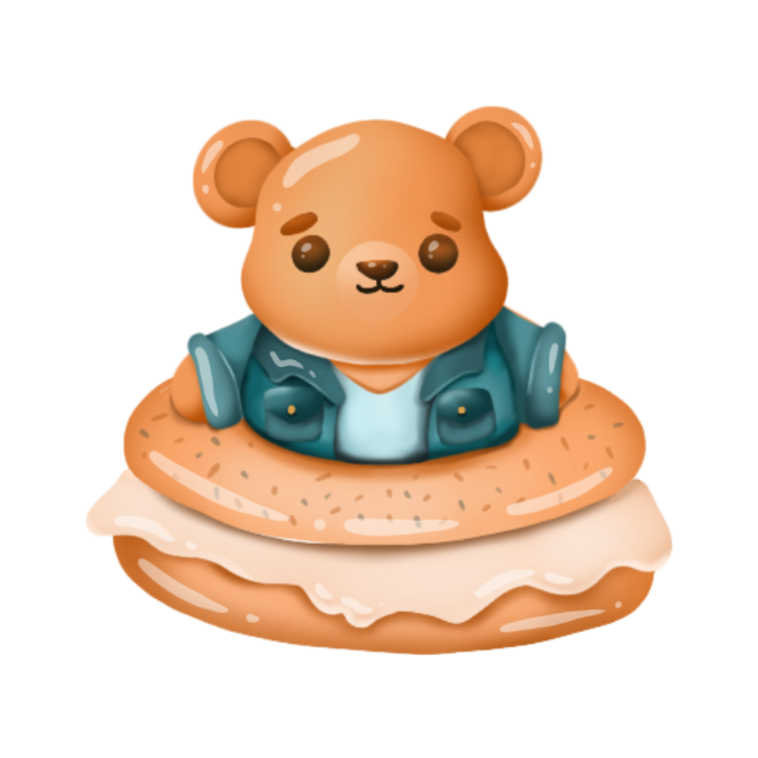 Bagel Bear Sticker