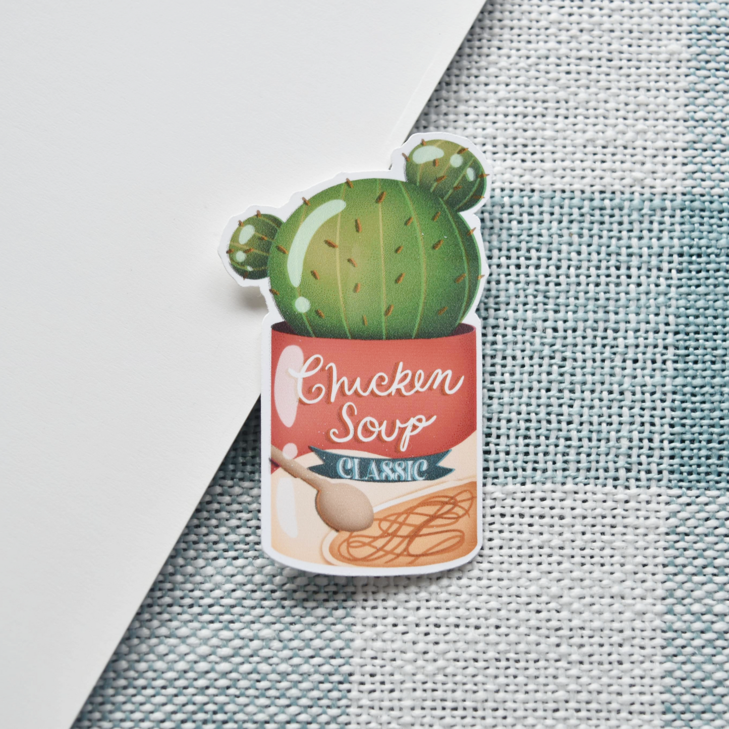 Chicken Noodle Soup Can Plant Sticker