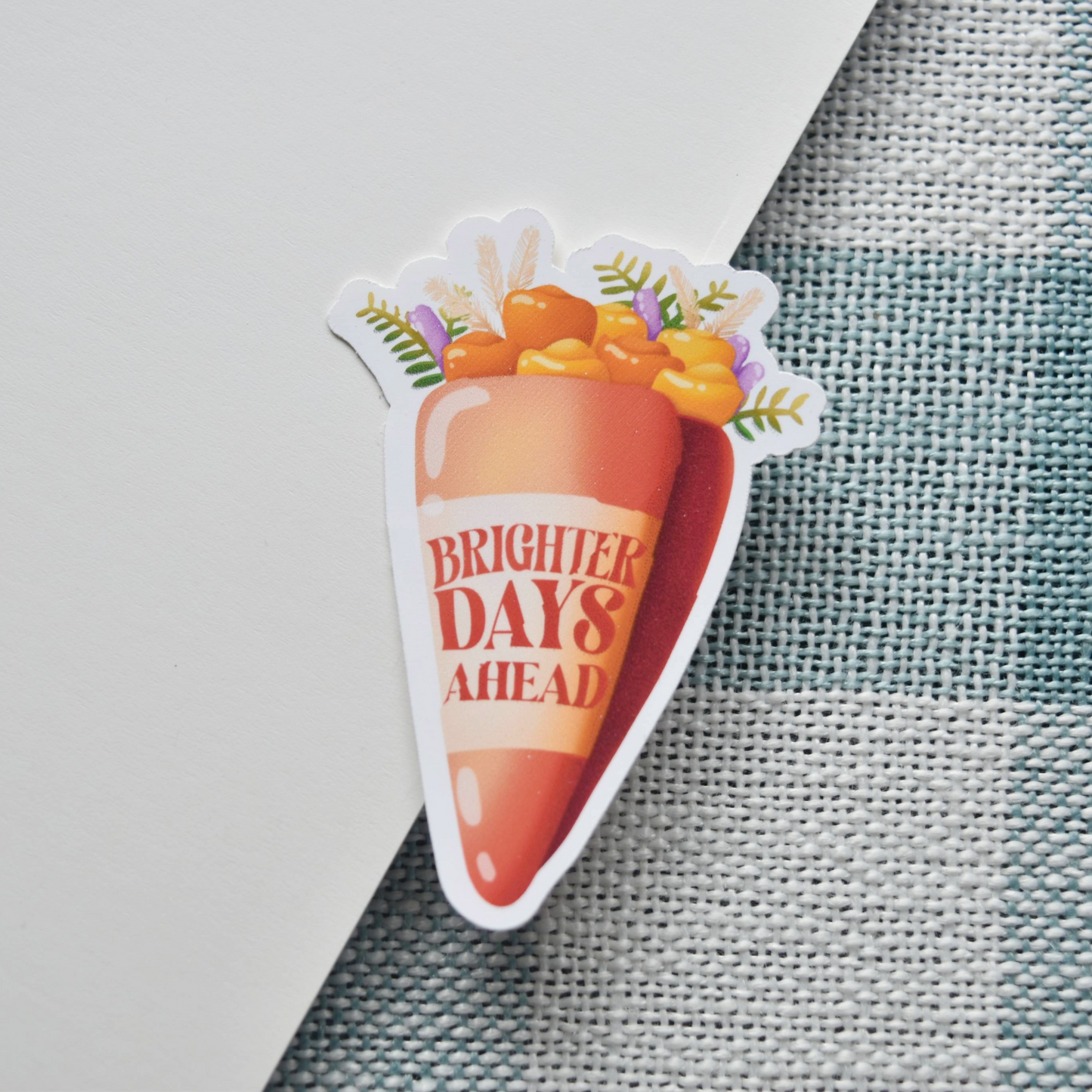 'Brighter Days Ahead' Flower Bouquet Sticker