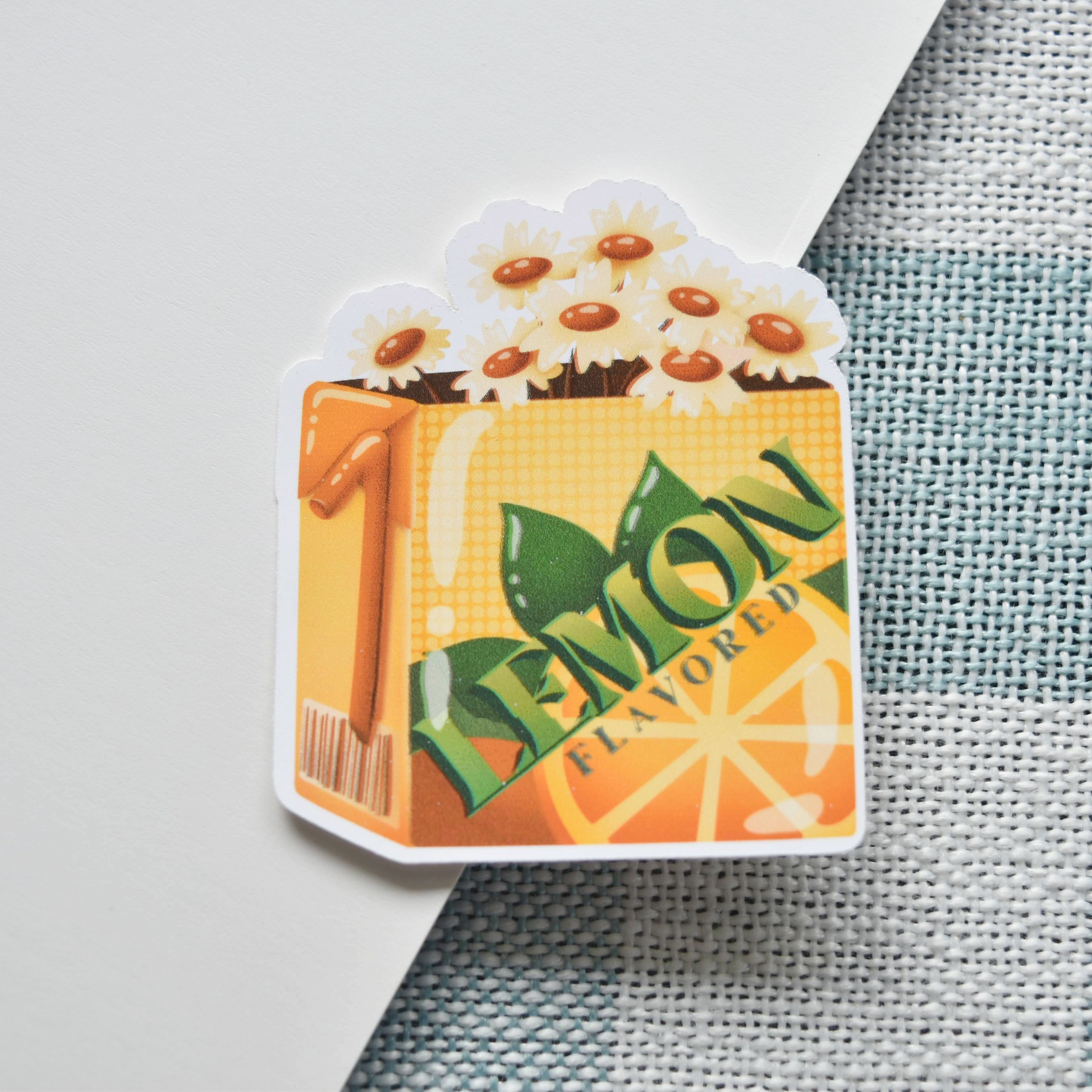 Lemon Tea Flower Box Sticker