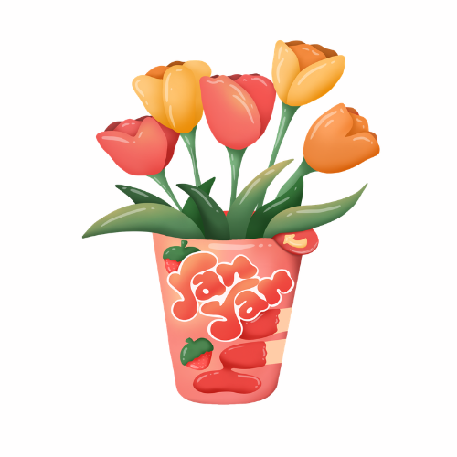 Yan Yan Flower Sticker