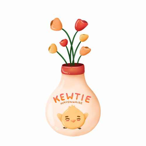 Kewpie Flower Sticker