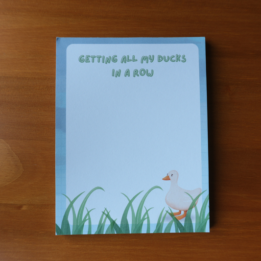 Ducks In a Row Notepad