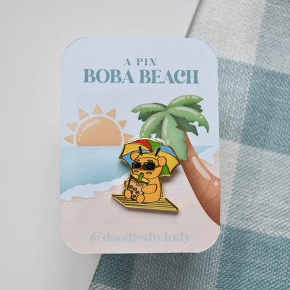 Boba Beach Pin