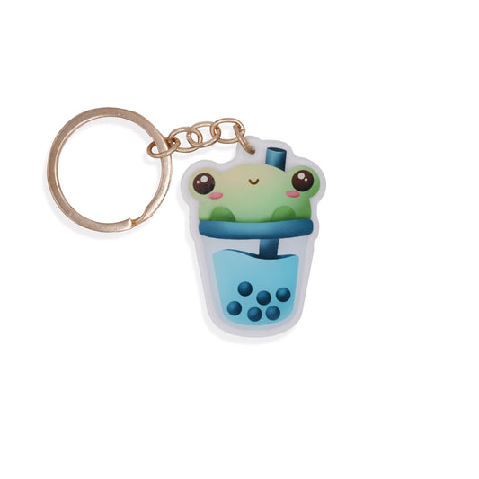 Boba Frog Keychain