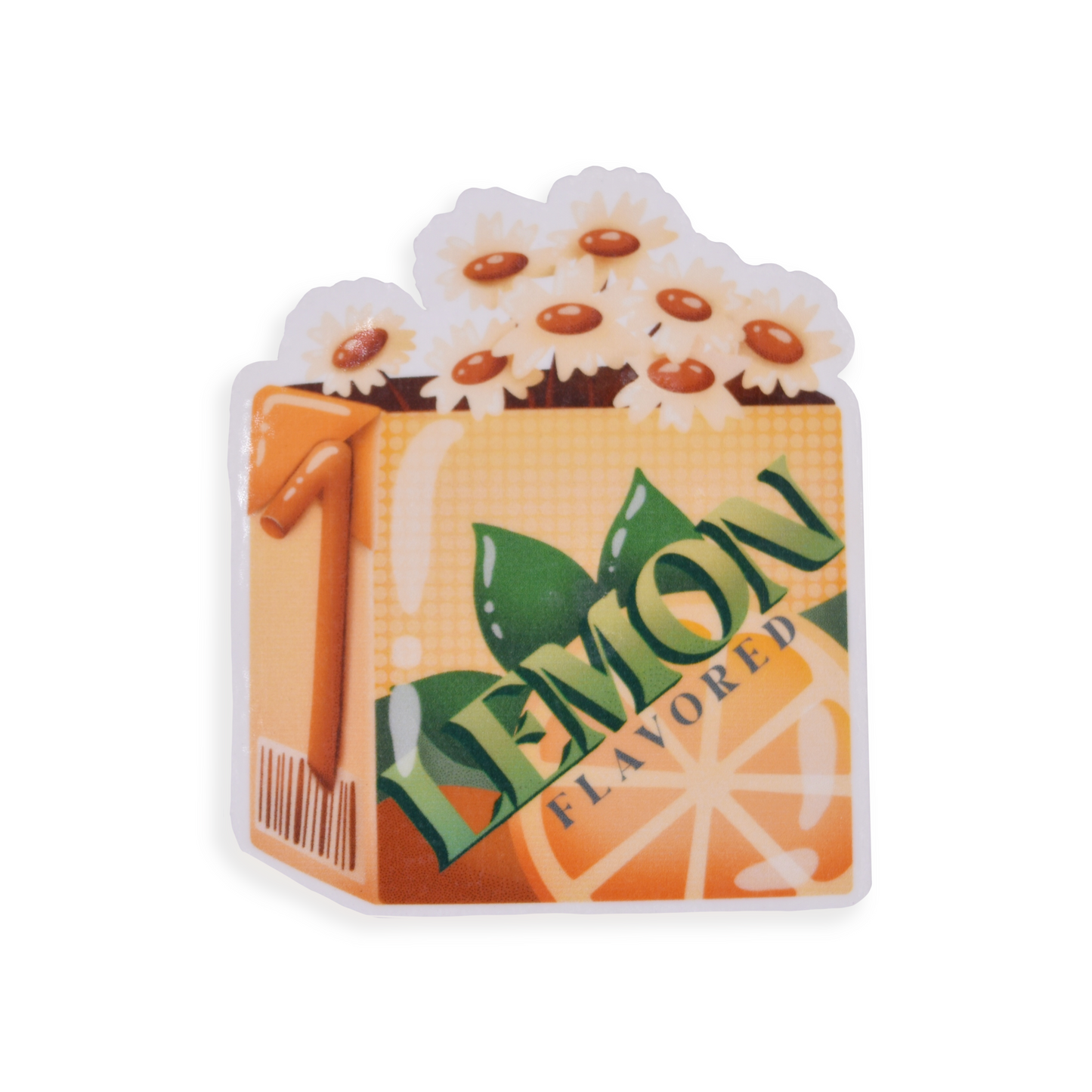 Lemon Tea Flower Box Sticker