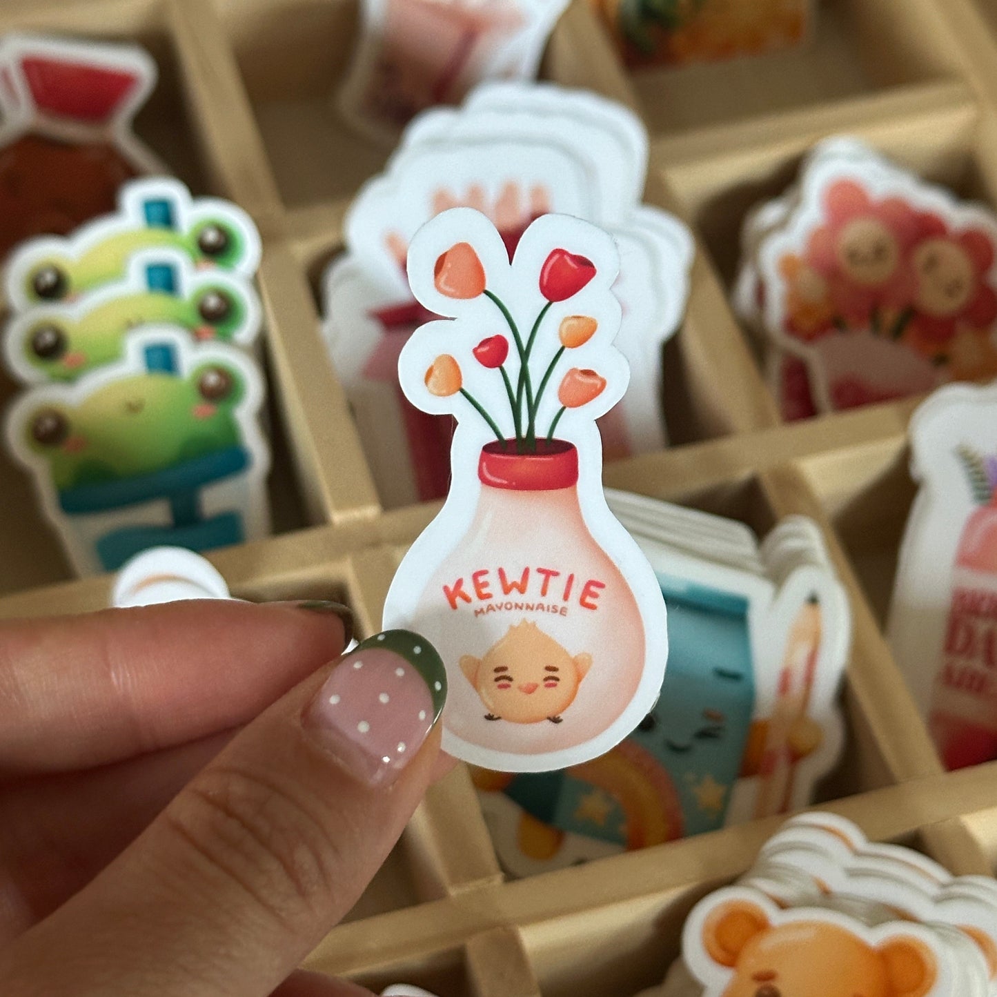 Kewpie Flower Sticker