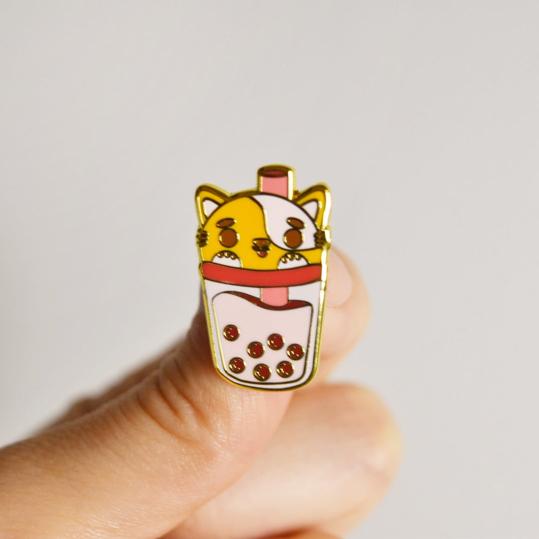 Boba Cat Pin