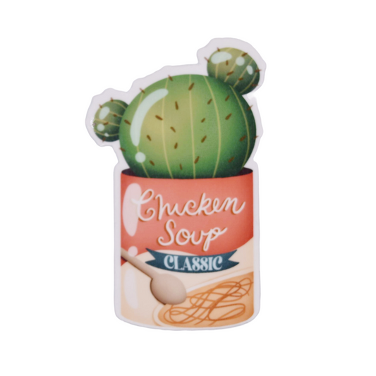 Chicken Noodle Soup Can Plant Sticker