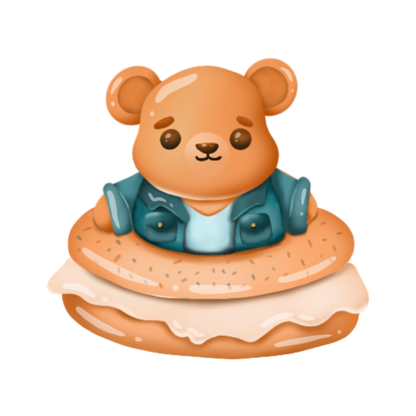 Bagel Bear Sticker