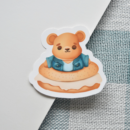 Bagel Bear Sticker