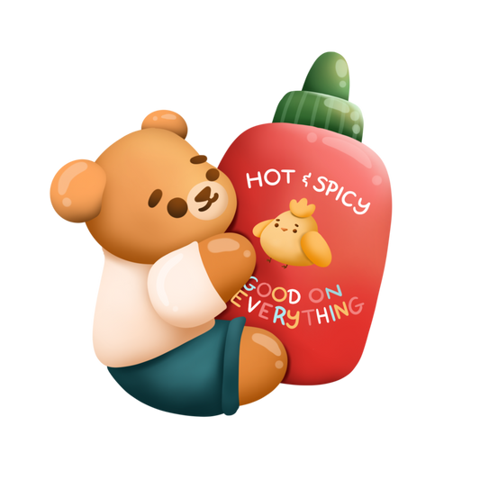 Hot Sauce Bear Sticker