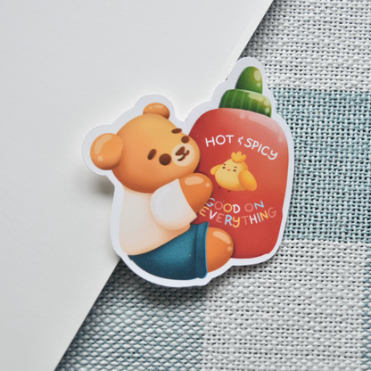 Hot Sauce Bear Sticker