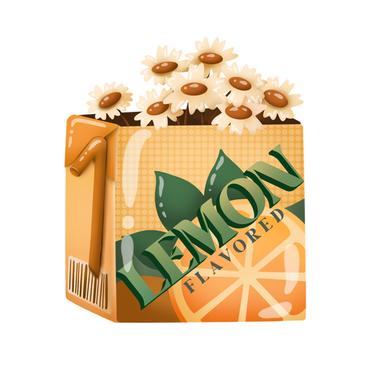 Lemon Tea Flower Box Sticker