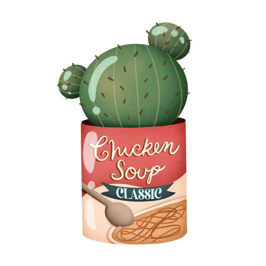 Chicken Noodle Soup Can Plant Sticker