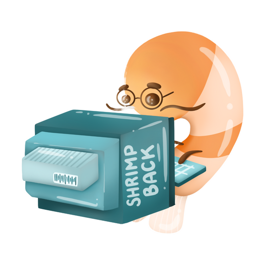 Shrimp Back Sticker